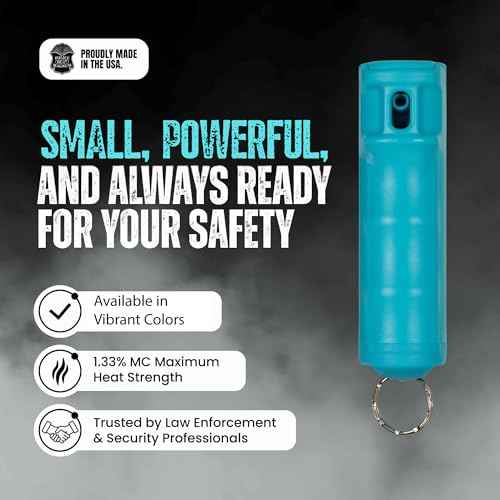 Police Magnum Personal Safety Alarm & Pepper Spray Combo Self Defense Pack for Women- Loud 135db Siren with Light & Max Strength Flip Top Pepper Spray Protection