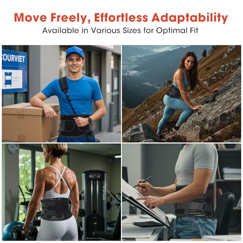 Back Brace for Lower Back Pain Relief,Lumbar Waist Support for women,Lower Back with 3D Lumbar Pad for Work Sports Sciatica, Scoliosis(Black，S)