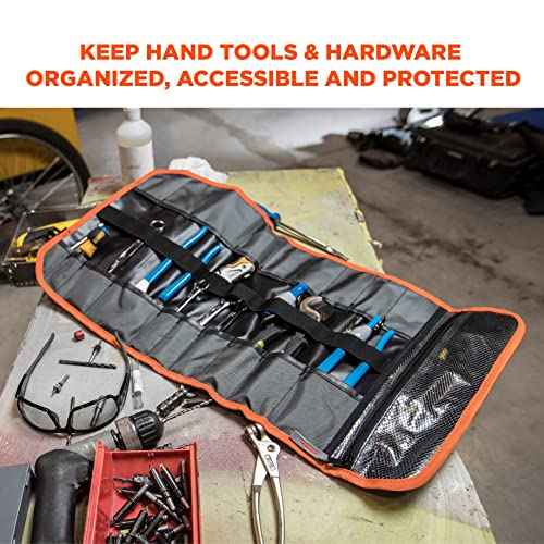 Ergodyne Arsenal 5871 Tool Roll-Up Pouch, 21-Pockets, Polyester, Black , Tall