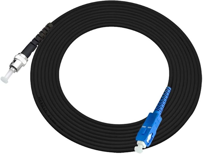 Jeirdus 5M SC to ST Outdoor Armored Simplex 9/125 SM Fiber Optic Cable Jumper Optical Patch Cord Singlemode 5Meters 16ft SC-ST