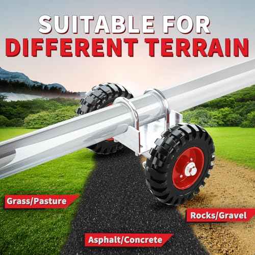 6 inch Rolling Gate Wheel-Heavy Duty Rubber Wheel for Chain Link Fence, Driveway Rolling or Sliding Metal Gates (1 Pack, Red)