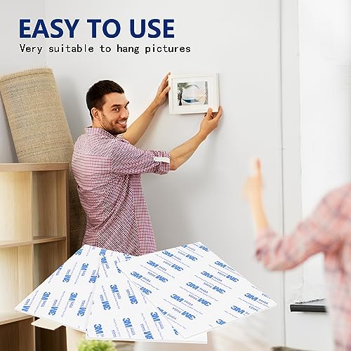 Double Sided Foam Tape Heavy Duty Mounting Tape, Waterproof,Removable,Sticky Pad for Car, Home, Office Decor,30 x 30 x 2mm, (100 Pcs White Square)