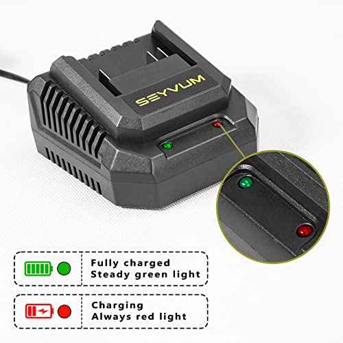 SEYVUM 2.0A Fast Charger Power Tools Lithium?Ion Battery Charger Replacement Charger for LB-8189 and LB-8190 Leaf Blower