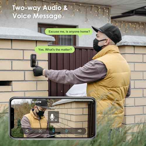 MUBVIEW Wireless Doorbell Camera with Chime, 2K Video Doorbell Wireless with Voice Changer, Motion Detection, Anti-Theft, Night Vision, 2-Way Audio, SD/Cloud Storage, No Subscription