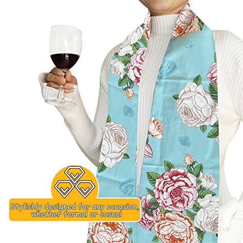 Adult Bibs Scarf for Women Eating - Dignified Alternative to Bib for Reusable Elderly Adults Senior Citizens Washable Dining Adjustable Snap Closure Baberos Para Adultos
