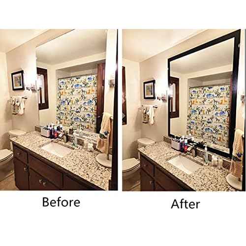 Amhao 10Meters Peel and Stick Black Wood Backsplash Wall Paper Border Sticker Self-Adhesive Wallpaper Border