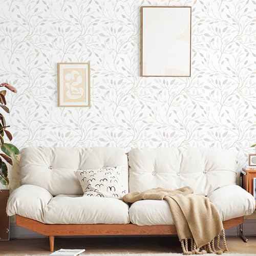 Heroad Peel and Stick Wallpaper Colorful Leaf Contact Paper Floral Removable Wall Paper for Nursery Room Bedroom Bathroom Cabinets Vinyl Roll Self-Adhesive Waterproof 16.1¡± x 118¡±