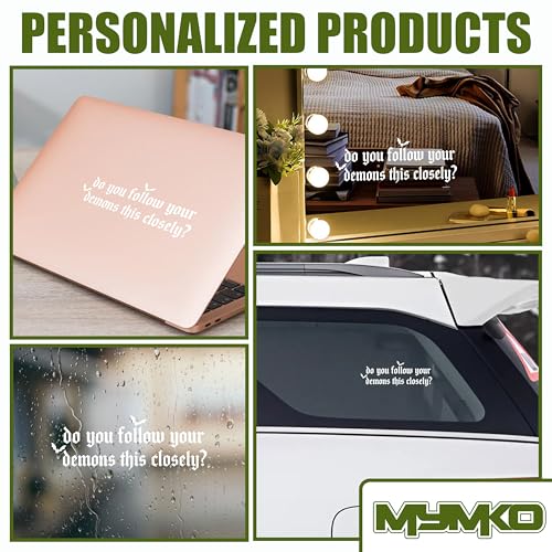 Do You Follow Your Demons This Closely Decal, Positive Car Window Decals, 6 Inches UV DTF Tranfer Car Stickers, Aesthetic Weatherproof Car Truck Window Bumper Sticker, Car Decals for Boy Girl