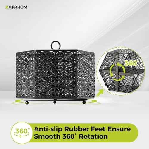 KAFAHOM 360¡Æ Rotating Tool Organizer£¬Small Repair Tool Storage Rack for Desktop Workbench,Hand Tool Stand Holder,Tool Caddy for Wrenches, Pliers, Tweezers, Scissors, Calipers, etc, Black-Hexagon