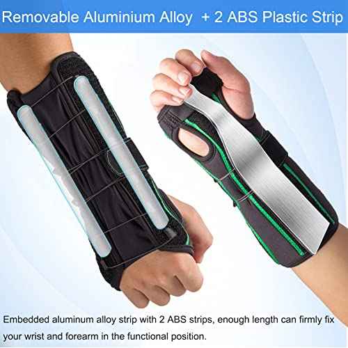 Forearm and Wrist Support Splint Brace 10.62" Length Reversible Wrist Brace for Carpal Tunnel for Men Women, Arm Compression Brace for Night Splint(Update Right & Left, Freesize)
