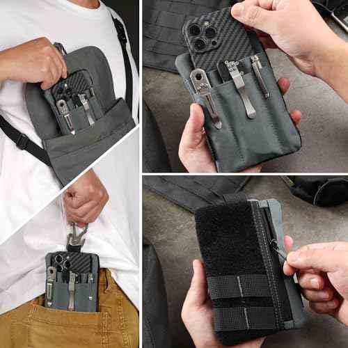 VIPERADE VE27 EDC Organizer, 6 Pocket Multitool Pouch with Zipper