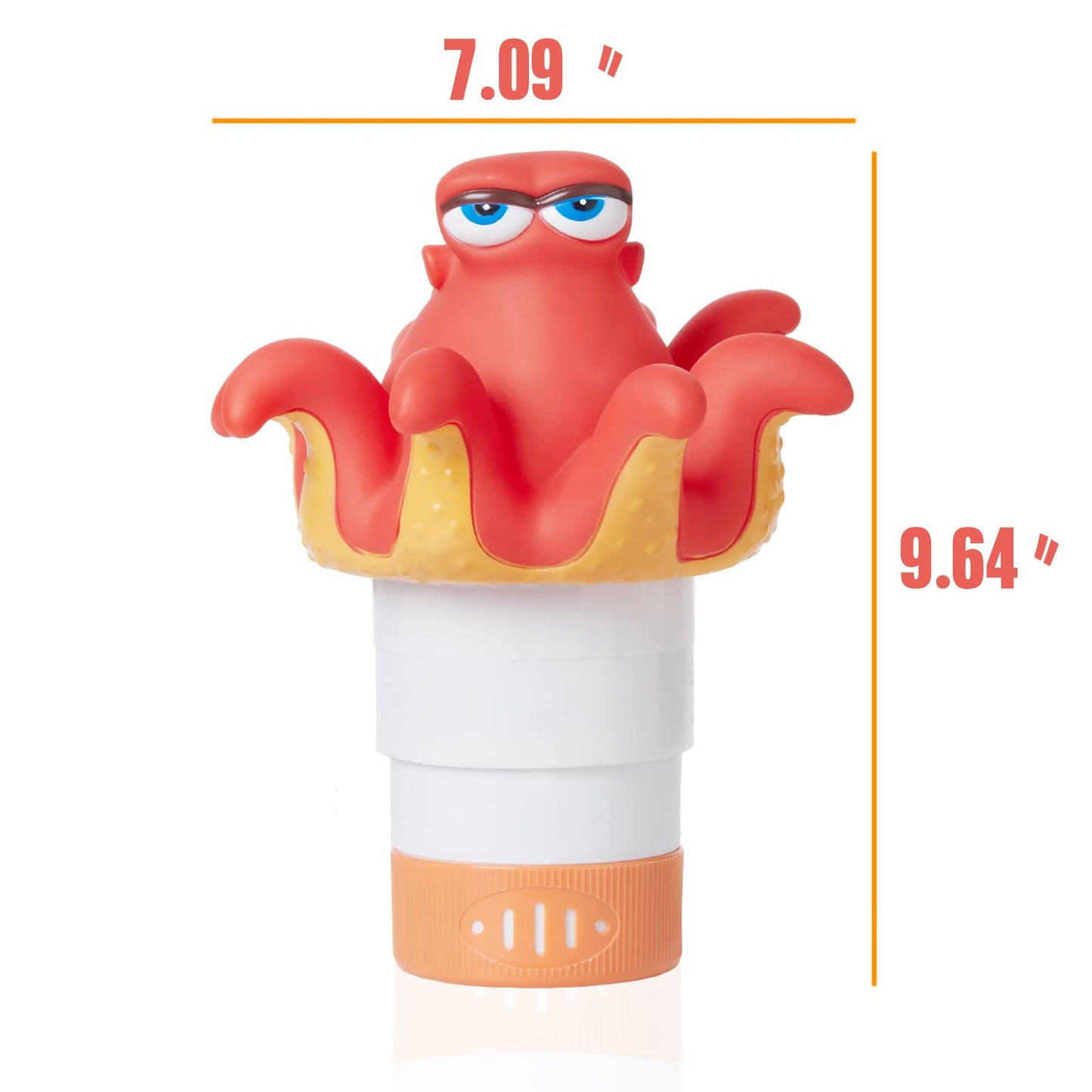XY-WQ Chlorine Floater, Floating Pool Chlorine Dispenser, Fits 1 and 3 Inch Tablets for Large and Small Pools, Hot Tub, Spa, Octopus