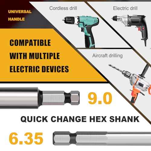 2-1/2" Forstner Drill Bit with 3/8" Quick Change Hex Shank,Triple Flute Tungsten Carbide Tipped - for Hard Wood,Soft Wood Woodworking Hinge Cutter Tool Kits for Veneered Plywood Plastic