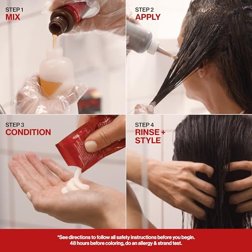 Revlon ColorSilk with Bond Repair Complex, Brown Permanent Hair Color, 100% Gray Coverage, Ammonia Free Hair Dye, Vegan Keratin, 46 Medium Golden Chestnut Brown (Pack of 3)