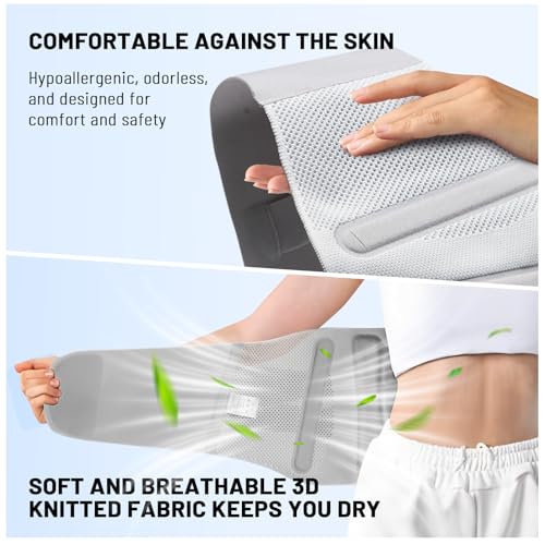 Comfortable Breathable Adjustable Back Brace-Size L(Belly 37.4-45.3 in),Featuring Adjustable Pressure Strap,4 Steel Stays,and Spring;Perfect for Office,Gym,and Driving.
