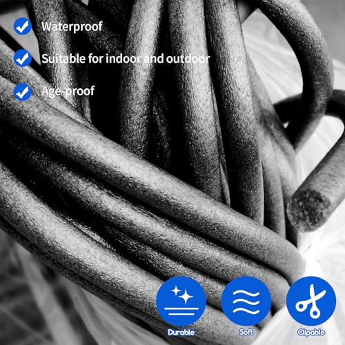 Foam Backer Rod for Gaps Concrete Crack Filler Joints Foam Gap Filler Caulk Saver Backing Rod Concrete Filler Rope (3/4 Inches x 10 Feet)