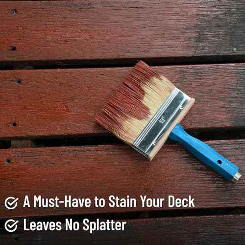 Bates- Deck Stain Brush Set, 3 Pack, 4¡±, 5¡± and 6¡±, Deck Stain Applicator, Stainless Steel Ferrule