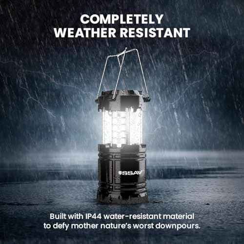 Bright LED Emergency Lantern ? Ideal for Power Outages, Hurricanes & Camping ? Portable, Waterproof & Batteries Included (3 Pack)