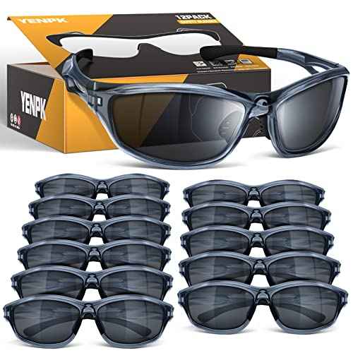Safety Glasses Safety Goggles ANSI Z87.1, WrapAround Scratch Impact Resistant Protective Eyewear