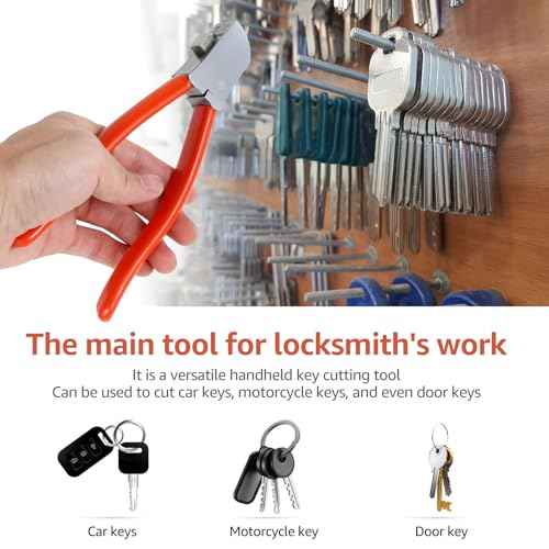 Key Cutter, Professional Stainless Steel Cutting Pliers for Cutting Car Keys, Motorcycle Keys, Door Keys