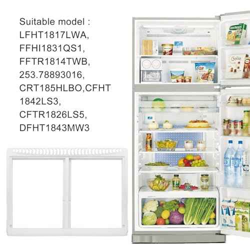 240364787 Refrigerator Crisper Drawer Cover Frame Crisper Pan Cover Compatible with Frigidaire Refrigerator-Replaces 240364714, 240364725, 240364778, 240364794