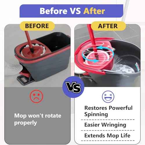 6 Pcs Spin Mop Cleaning Gears Parts, Replacement Gears for OCedar Mop Bucket, One Way Clutch Bearing Bucket Gear Sprockets Repair for O-Cedar Easywring Bucket System