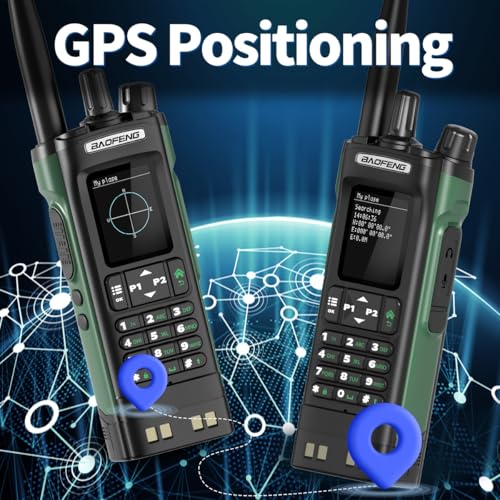 BAOFENG UV-32 Radio Ham Radio Handheld 10W Long Range Rechargeable NOAA Weather Receiver 5RM K5 Tactical Two Way Radio Walkie Talkie for Adults with GPS,USB-C Charging for Hunting Survival Gear,2Pack