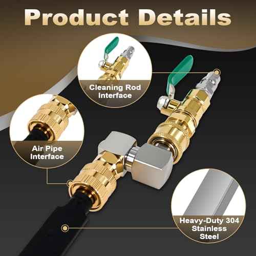 Gekufa 39'' Car Radiator Cleaning Wand, 25¡Æ Fan Nozzle Radiator Genie Water Air Cleaning Wands, High-Pressure Washer Radiator Wand with 1/4'' Quick Coupler (4500PSI)