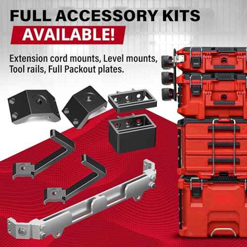 Threaded Replacement Packout Rails 12.6" (320mm) Compatible with Milwaukee Packout Rolling Tool Box 48-22-8426- Heavy Duty Aluminum Rails - Fits Packout Accessories - Black