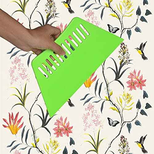Adhesive Wallpaper Install Tool Kit with Double-sided Tape Measure, Craft Knife with 5 Blades, 3 Types of Scrapers, PU Hand Roller, for Wallpaper Window Film and Car Deadening Mats