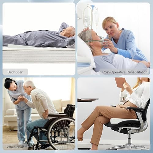 Bed Sore Cushion for Butt, T Shaped Opening Triangular Slope Design, Breathe Freely Fiber Bedsore Pressure Relief Pillow, Anti Decubitus Cushion for Elderly, Bedridden, Disabled (Yellow)
