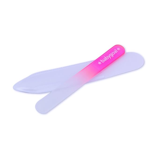 babygoal Newborn Baby Nail File 3 Pack with a Pouch, Emery Board Glass Crystal for Newborns, Toddlers, Infant, Babies & Young Children - Gift for Babies, New Moms 3NF03