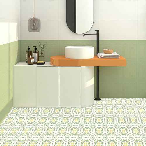 4PCS Reusable Mexican Talavera Pattern Stencils 8x8 Inches for Floors, Walls, Tiles, Concrete, Fabric, Wood & Furniture