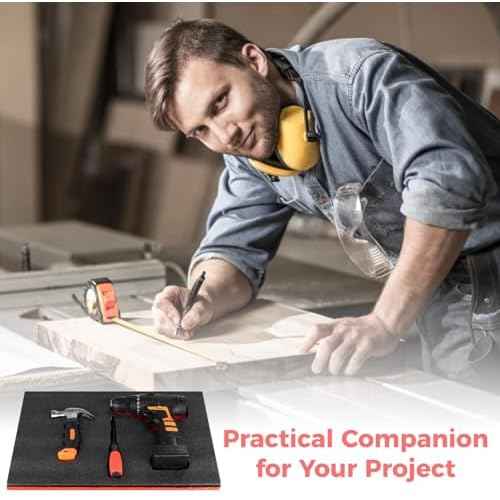Homaisson Tool Box Foam Sets - Including 3 Tool Box Liners 1 Cutter and 2 Marker Pens Adjustable Tool Foam Organizers Non-Slip EPE Toolbox Liner Mats for Storage,18.1¡¿11.8¡¿1"