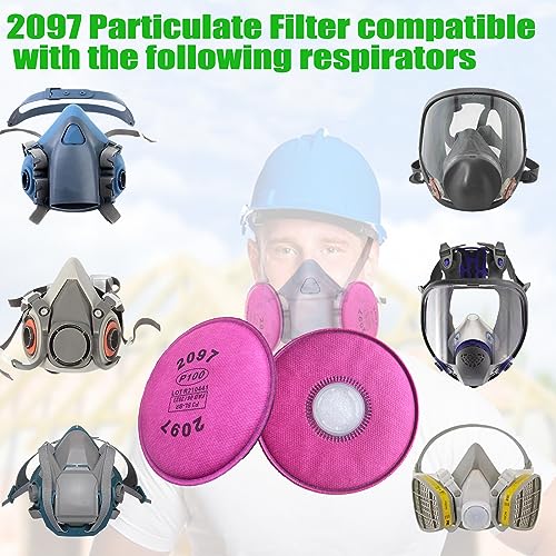 6PCS(3Pack) 2097 Particulate Filter Installed on Filter Retainer Replacement for 6000 6200 6800 7000 FF-4