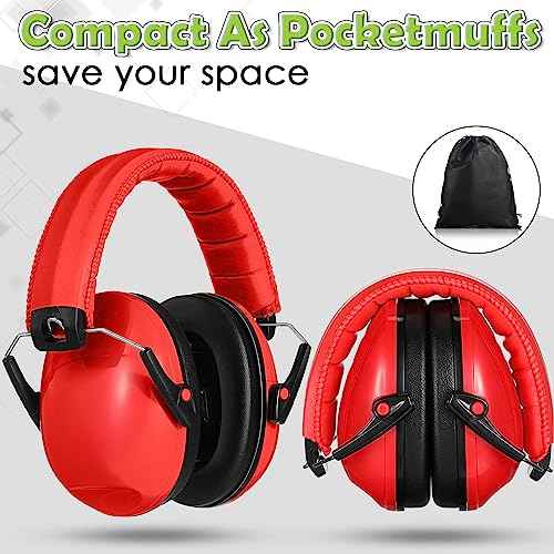 Xuhal 4 Pcs Kids Ear Protection Nrr 28db Safety Earmuffs Hearing Protection Headphones for Noise Reduction Soundproof