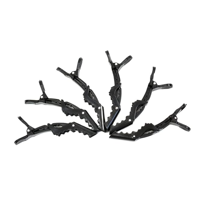 12 Pcs Alligator Hair Clips for Styling Sectioning Hair Clips for Women Wide Teeth Professional for Hair Salon Barber (Black)
