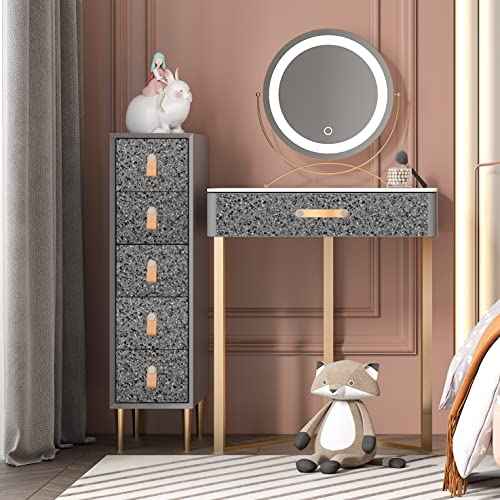 Dark Gray Terrazzo Contact Paper 78.8" X 16"Terrazzo Wallpaper for Bathroom Granite Countertop Peel and Stick Contact Paper for Desk Top Vinyl