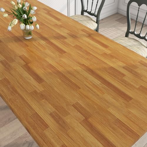 LACHEERY Thick Butcher Block Contact Paper Waterproof Light Butcher Block Countertop Peel and Stick Wood Wallpaper for Kitchen Counter Contact Paper Wood Vinyl Wrap for Countertops Cabinets 15.8"x80"