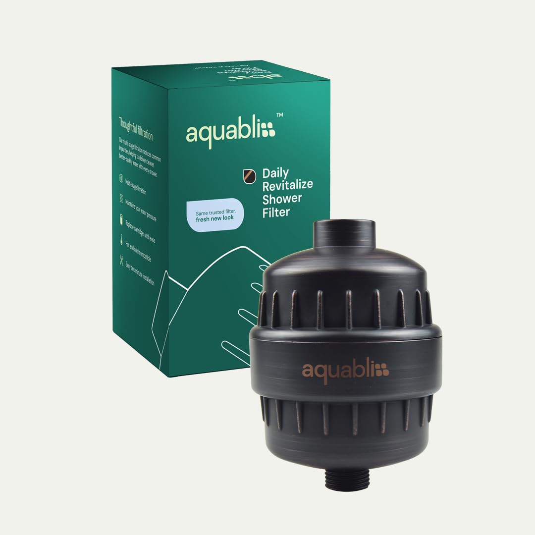 AquaBliss High Output Revitalizing Shower Filter - Reduces Dry Itchy Skin, Dandruff, Eczema, and Dramatically Improves The Condition of Your Skin, Hair and Nails - Oil Rubbed Bronze (SF100-ORB)