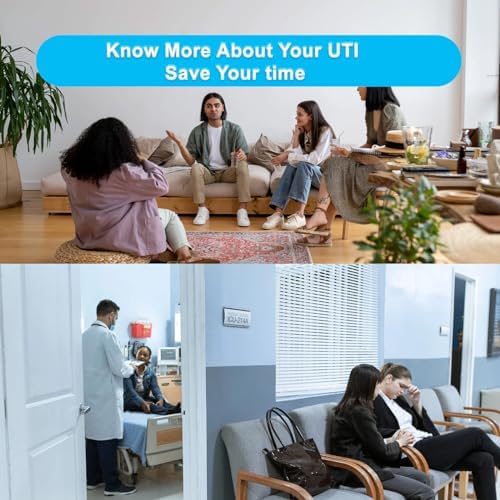 UTI Test Strips, Urinary Tract Infection Testing Kit, Home Rapid Detection for Leukocytes and Nitrite, at Home UTI Testing, Clean Grip Handle, UTI Test Kit Individually Wrapped, 25 Strips