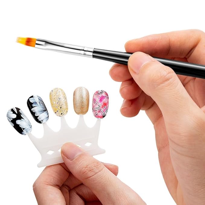 6Pcs Ombre Nail Brush Nail Art Brushes Nail Ombre Brush Nail Gradient Painting Pen Ombre Brush for Gel Nails Acrylic Manicure Brush Nail Art Tools