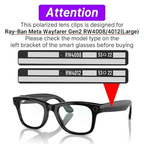 HiBloks 4Pcs Polarized Clip Compatible with Ray-Ban Meta Wayfarer & Gen 2 (RW4008/RW4012 Large), Color Changing Clip Set for Rayban Meta Gen 2 Smart Glasses Discoloration Clip (Gray+Pink+Blue+Orange)