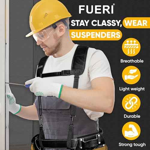 FUERI Tool Belt Suspender for Men Adjustable Heavy Duty Construction Carpenter Electrician