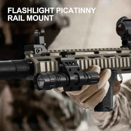 Feyachi Tactical Flashlight LED Weapon Light 1200 Lumen with Picatinny/M Lock Rail Mount and Pressure Switch Included