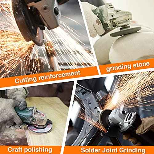 Grinding & Cutting Wheels 4 1/2 inch Set,Angle Grinder Wheel Set,Cut Off Wheels 8 PCS,Grinding Wheel,4.5¡± Flap Discs for Angle Grinder for Cutting Grinding 8+1+1 PC