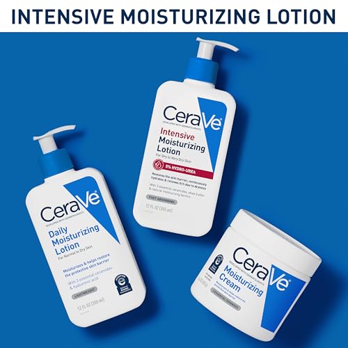 CeraVe Intensive Moisturizing Lotion, Hydro-Urea + Shea Butter, Body Lotion For Dry Skin, Relieves Signs Of Extra Dry Skin, Non Greasy Hydrating Cream For Rough, Tight, Red & Itchy Skin, 8oz