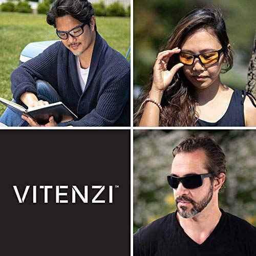 VITENZI Bifocal Safety Glasses with Readers Wrap Around Sport Magnifying Safety Reading Protective Goggles Men Women Palermo