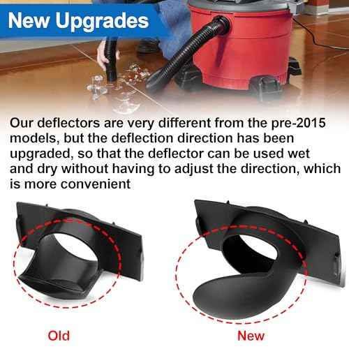 7413197 Vacuum Inlet Deflector Asembly for Shop-Vac Wet/Dry Vacuums, Vacuum Dust Bags Holder Dirt Deflector Replacement Part (Black)