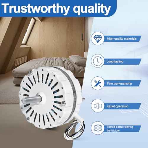 F0510B2944 Attic Ventilation Fan Motor, Compatible with Lomanco 2000 and 1800 Series Attic Ventilation Motors, Replacement F0510B2497 A0416B2059 A0510B2389 (Universal Kit Included)